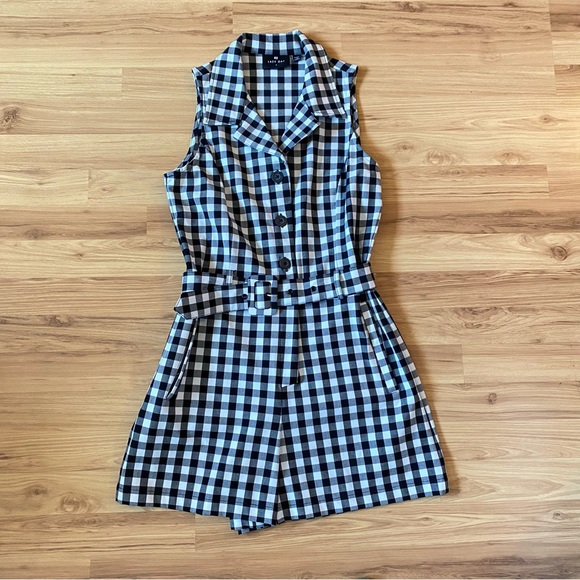 Lazy Oaf Pants - Lazy Oaf Women’s Black and White Playsuit- size 8